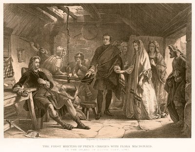 El primer encuentro del príncipe Carlos con Flora Macdonald de English School