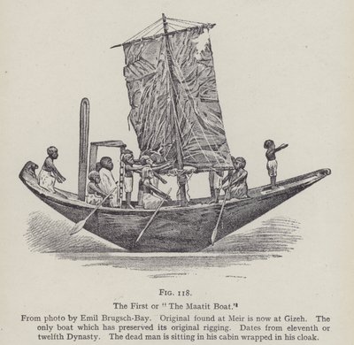 El primero o el Barco Maatit (litografía) de English School