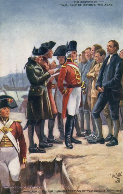 La fundación de Sídney, Australia, 1788 de English School