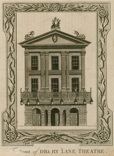 La fachada del Teatro Drury Lane, Londres de English School
