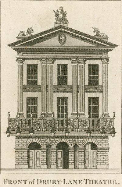 La fachada del Teatro Drury Lane, Londres de English School
