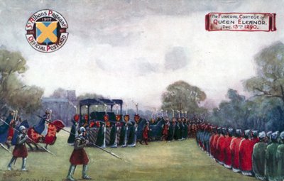 El cortejo fúnebre de la Reina Eleanor, 13 de diciembre de 1290 de English School