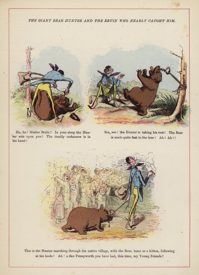 El cazador de osos gigante y el oso que casi lo atrapó de English School