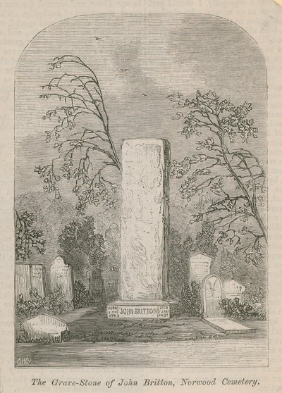 La lápida de John Britton de English School