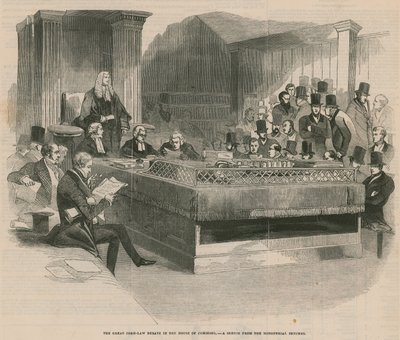 El gran debate de la Corn Law en la Cámara de los Comunes de English School