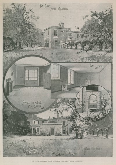 La casa del artista Sir Edwin Landseer de English School