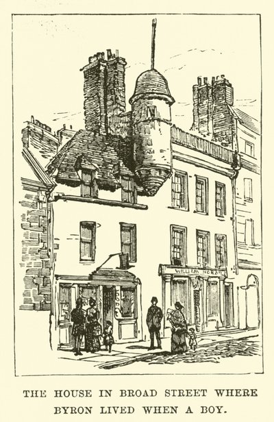 La casa en Broad Street donde vivió Byron cuando era niño de English School