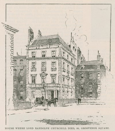 La casa donde murió Lord Randolph Churchill de English School