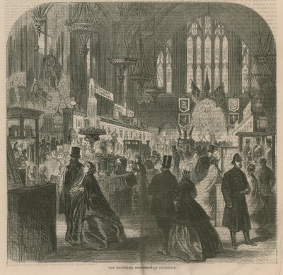 La exposición industrial en Guildhall, Londres de English School