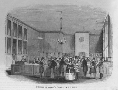 El interior del Banco de Rogers y Co de English School