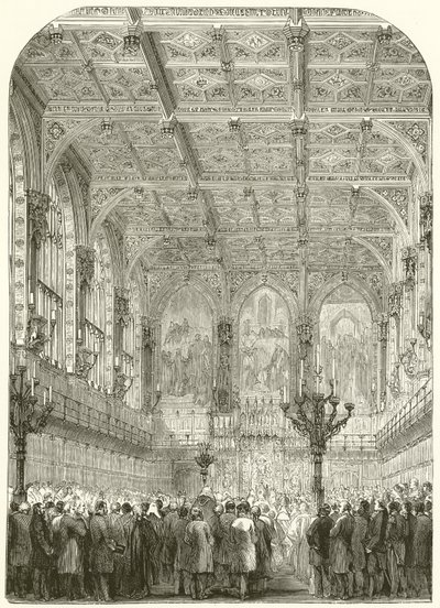 El interior de la Cámara de los Lores de English School