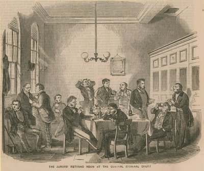 La sala de retiro de los jurados en el Tribunal Penal Central de English School