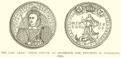 La última gran medalla acuñada para celebrar los triunfos de Isabel, 1602 de English School