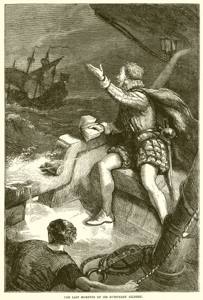 Los últimos momentos de Sir Humphrey Gilbert de English School