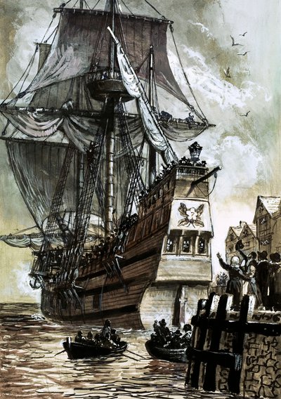 La última vista de los Padres Peregrinos fue el muelle de Southampton de English School