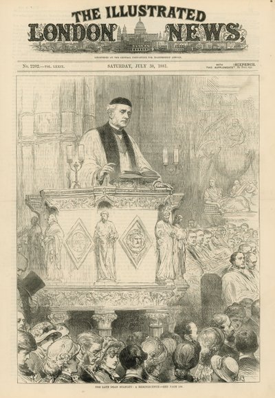 El difunto Dean Stanley en la Abadía de Westminster de English School