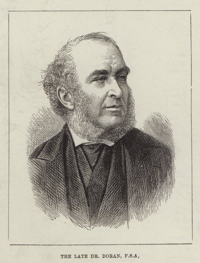 El fallecido Dr. Doran, FSA (grabado) de English School