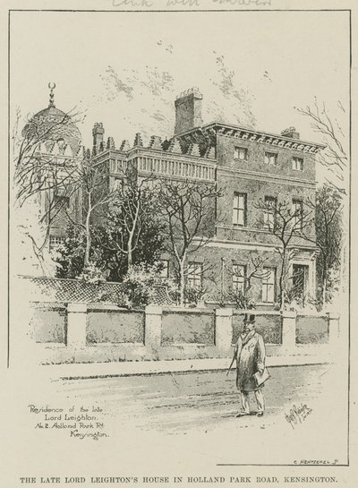 Casa del difunto Lord Leighton en Holland Park Road, Kensington, Londres de English School