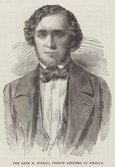 El difunto M. Bineau, Ministro de Finanzas Francés de English School