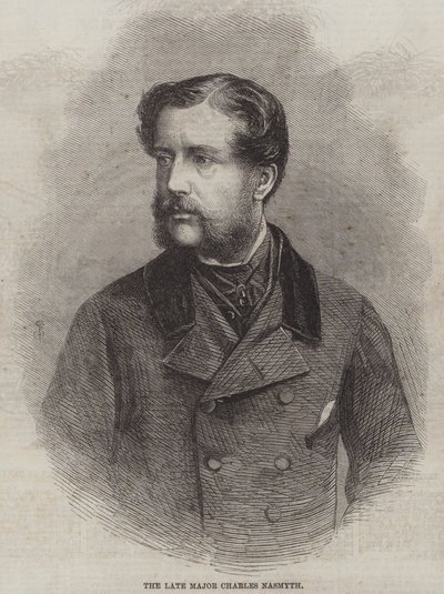 El difunto Mayor Charles Nasmyth (grabado) de English School