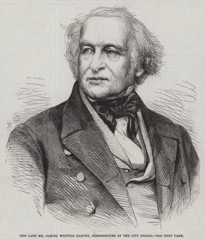 El difunto Sr. Daniel Whittle Harvey, comisionado de la policía de la ciudad (grabado) de English School