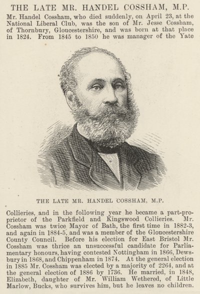 El difunto Sr. Handel Cossham, MP de English School