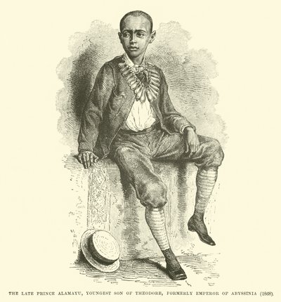 El difunto príncipe Alamayu, hijo menor de Teodoro, antiguo emperador de Abisinia, 1868 de English School