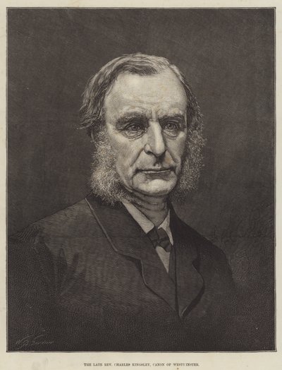 El fallecido Reverendo Charles Kingsley, Canónigo de Westminster (grabado) de English School