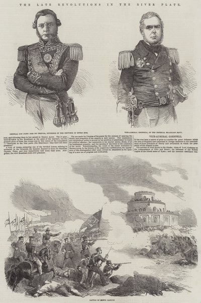 Las últimas revoluciones en el Río de la Plata (grabado) de English School