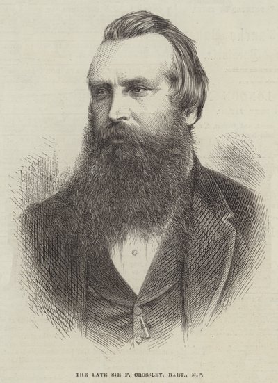 El difunto Sir F Crossley, Baronet, MP (grabado) de English School