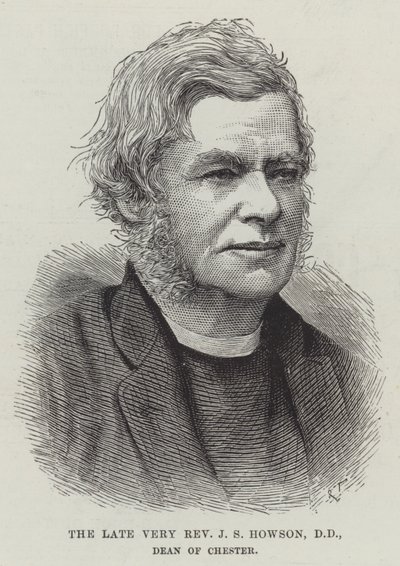 El difunto Muy Reverendo J S Howson, DD, Decano de Chester (grabado) de English School