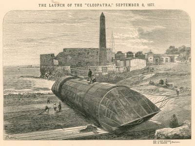 El lanzamiento de la Cleopatra, 8 de septiembre de 1877 de English School