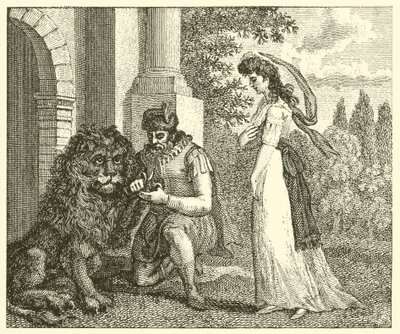El león enamorado (grabado) de English School
