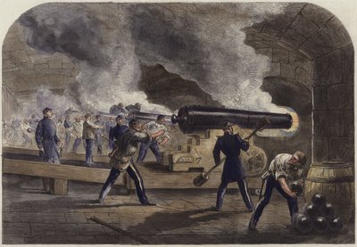 La batería principal en Fort Sumter de English School