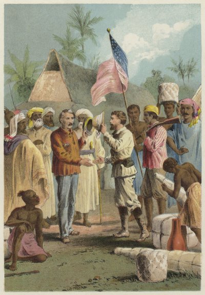El encuentro de Henry Morton Stanley y David Livingstone de English School