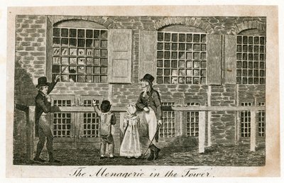 La menagerie en la Torre de Londres alrededor de 1820 de English School