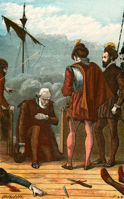 El mercader implorando la misericordia del almirante de English School