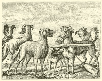El perro travieso (grabado) de English School