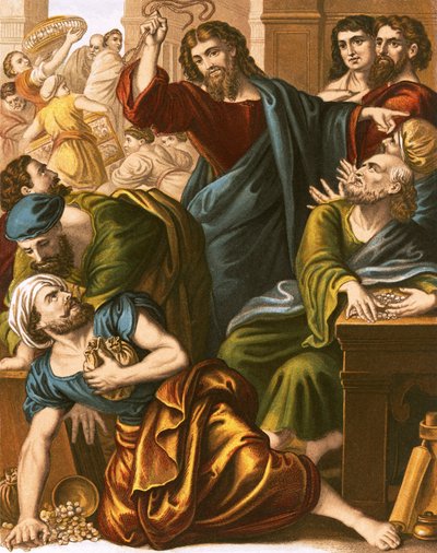 Los cambistas expulsados del templo de English School