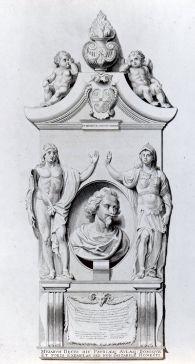 El monumento de Sir Robert Ayton, 1798 de English School