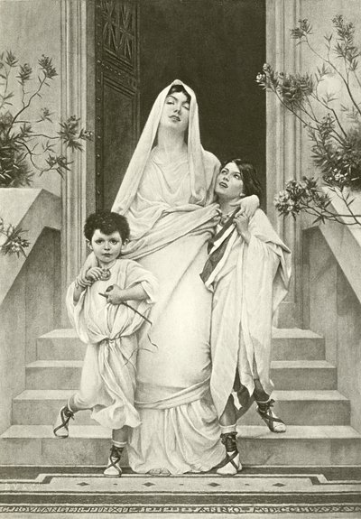 La madre de los Gracos (grabado) de English School
