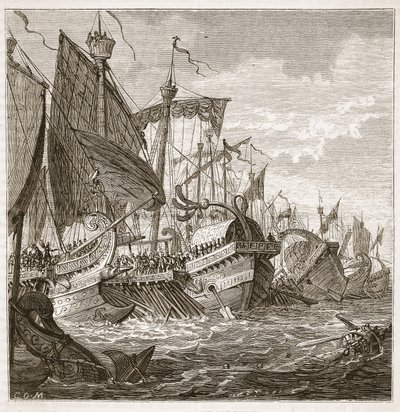 La batalla naval frente al Cabo Peloro de English School