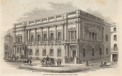 El nuevo Conservative Club House, St James Street, Londres de English School
