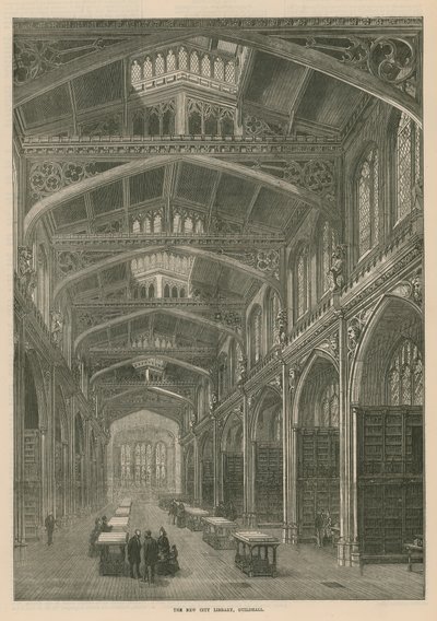 La nueva biblioteca de la ciudad, Guildhall, Londres de English School