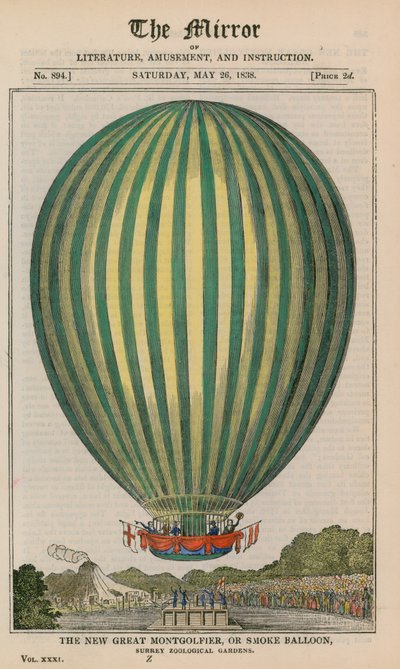 El nuevo gran Montgolfier, o globo de humo de English School