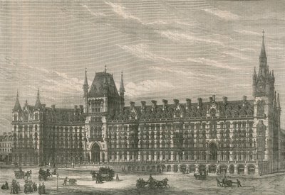 El nuevo hotel de la estación del Midland Railway, Euston Road, Londres de English School