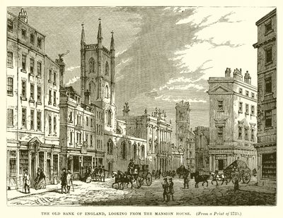 El antiguo banco de Inglaterra, visto desde la Mansion House de English School