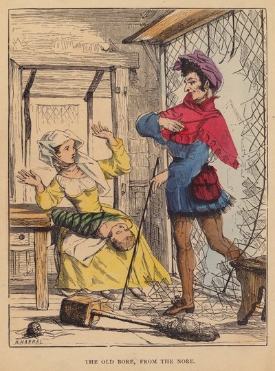 El viejo taladro, desde el Nore (litografía en color) de English School
