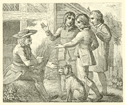 El viejo y sus hijos (grabado) de English School