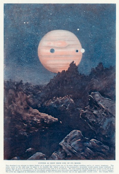 El planeta Júpiter visto desde una de sus lunas de English School